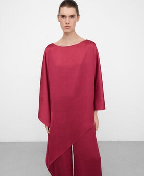 Asymmetric satin top