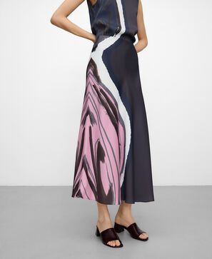 Printed A-line skirt