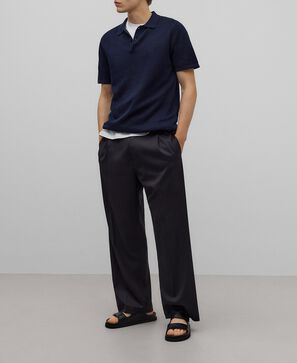 Camiseta blanca logo a contraste hombre