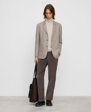 Blazer regular fit con lana