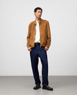 Chaqueta reversible antelina hombre