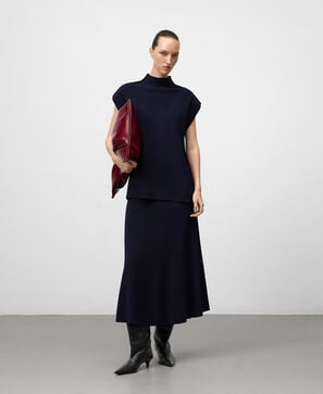 A-line knit skirt woman