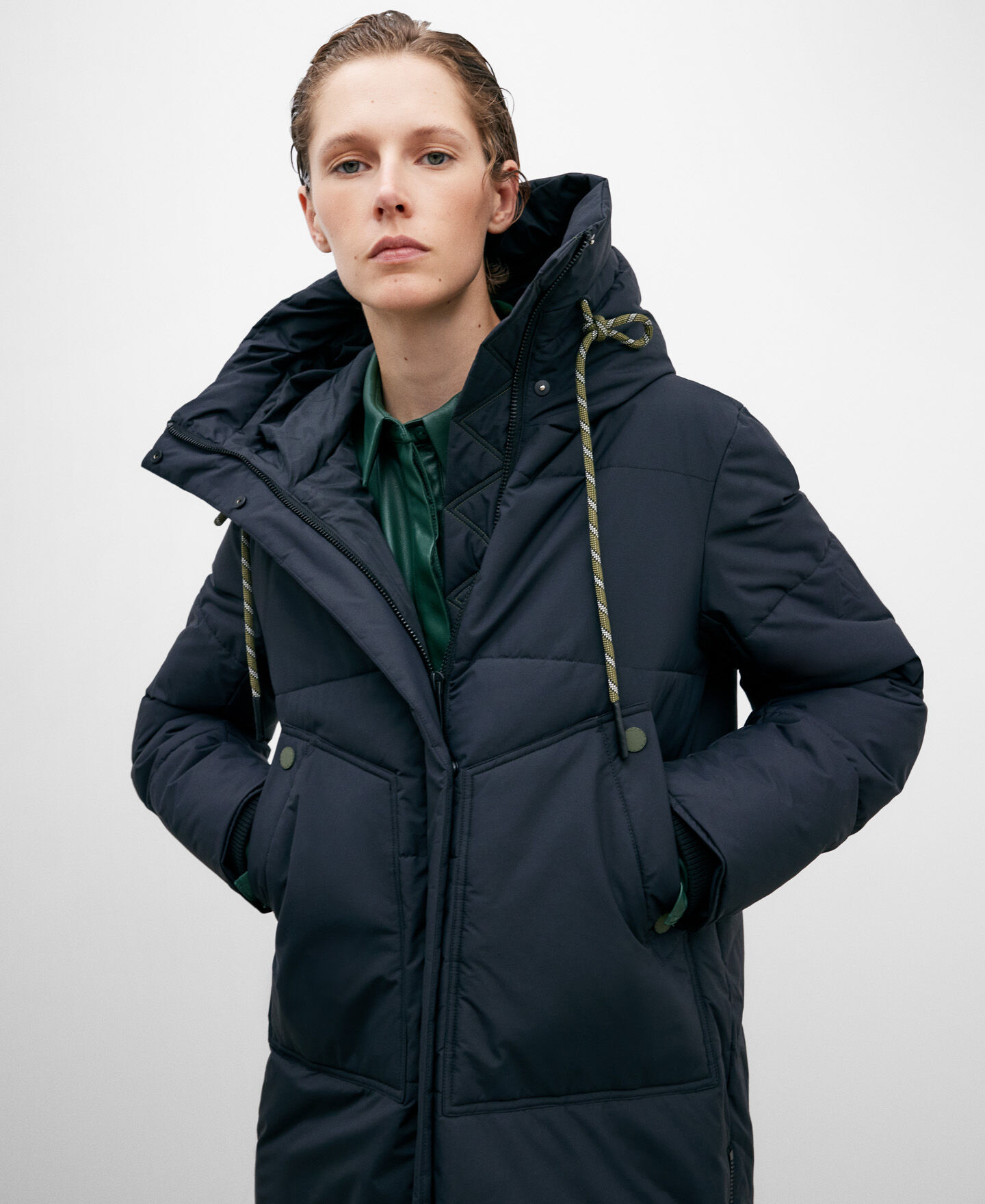 Women's nylon jacket with hood sale