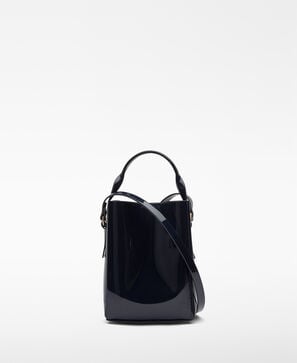 Mica patent bucket bag woman