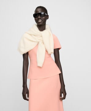 Knit boat neckline top