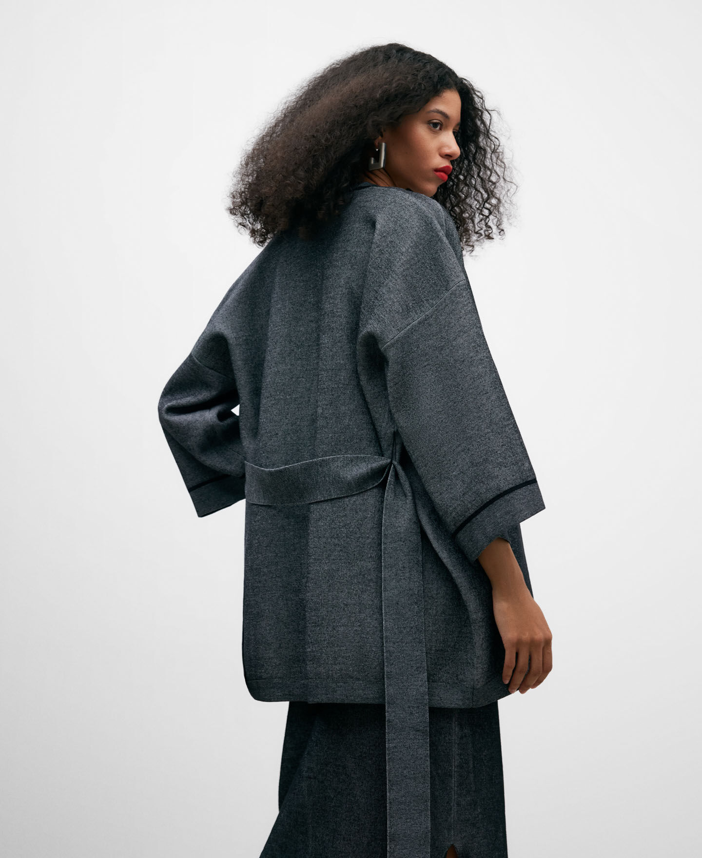 Grey kimono hotsell jacket