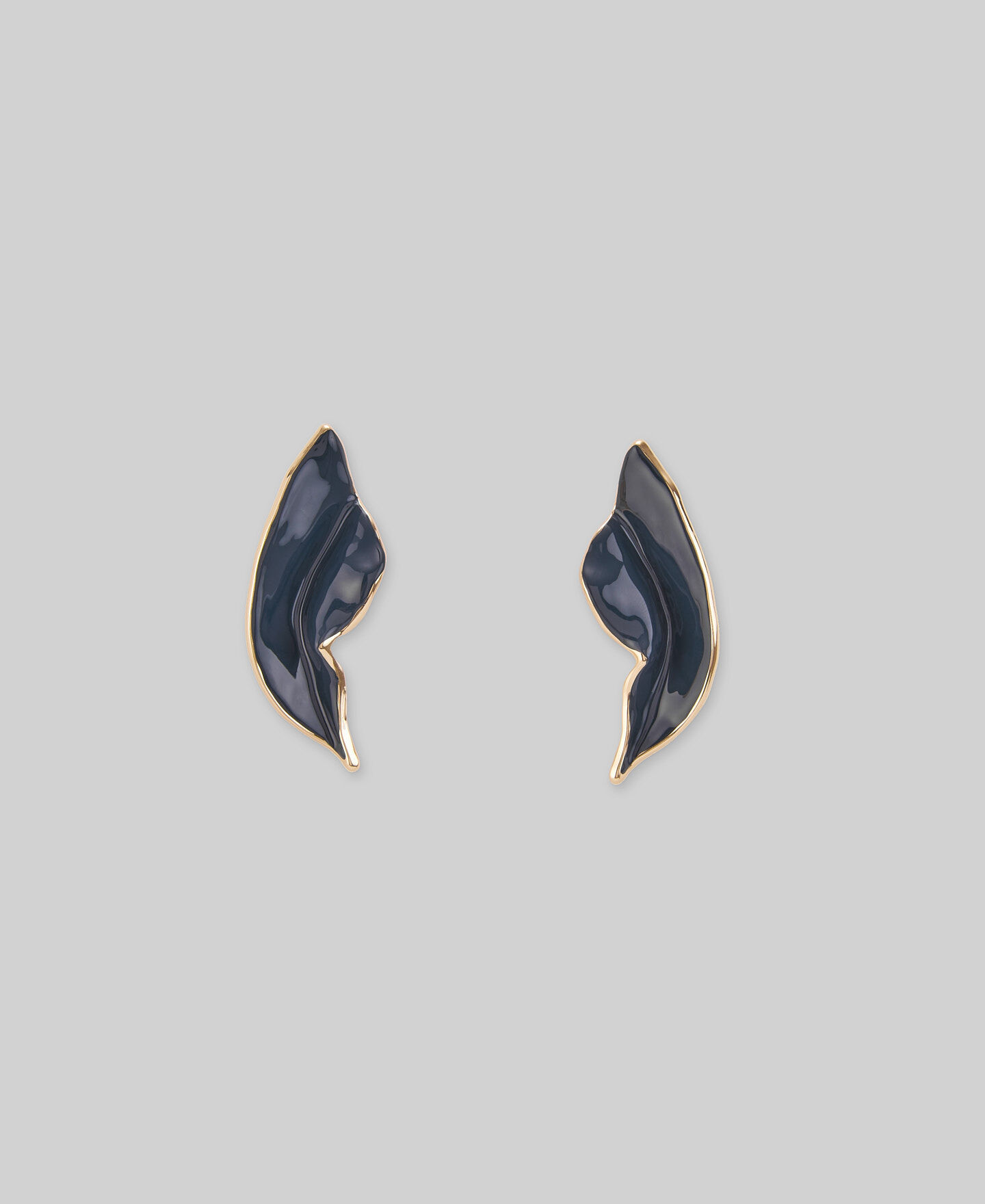 Metal leaf earrings sales