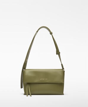 Leather-Non-Leather shoulder bag woman