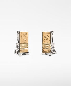 Large double-lacquered earrings woman