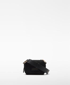 Braided fabric small crossbody woman