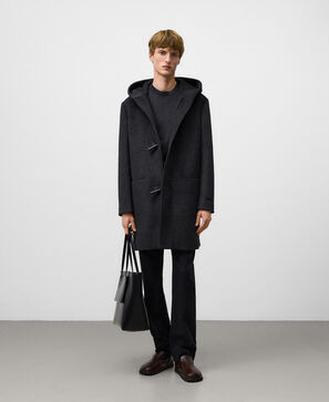 Duffle coat with hood man
