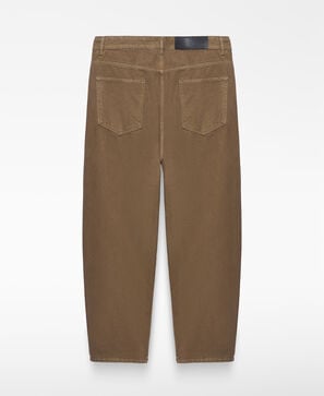 Pantalon barrel fit en denim de coton