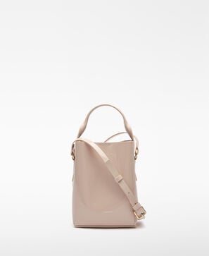 Mica patent bucket bag woman