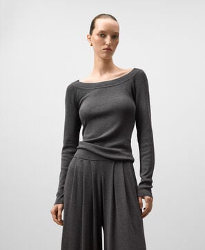 Pull en maille métallique pour femme
