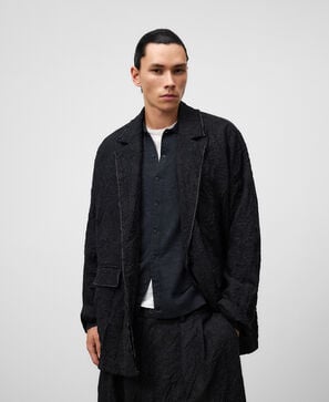 Oversize crinkle blazer man