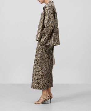 Animal print culotte trousers women