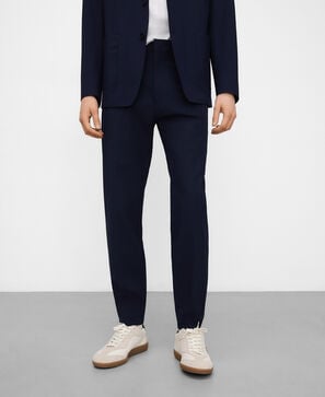 Seersucker tailored trousers