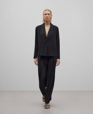 Blazer crinkle noir femme