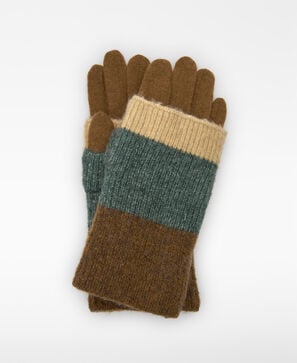 Convertible knit gloves woman