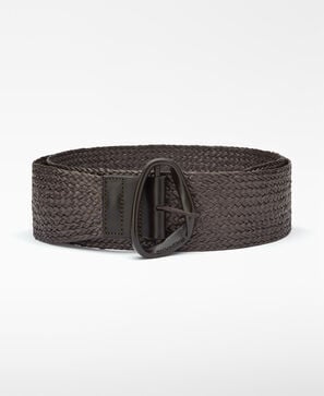 Raffia texture braided belt