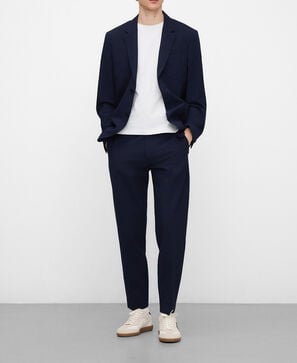 Seersucker tailored trousers