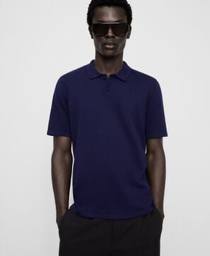 Organic cotton regular fit knit polo