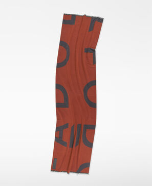 Bufanda bicolor maxi logo jacquard mujer
