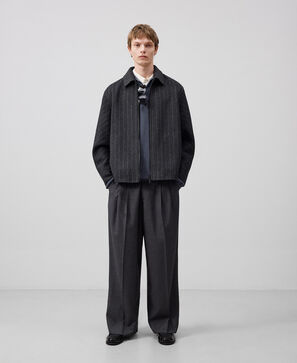 Striped double-faced jacket man