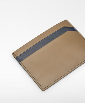 Two-tone leather card holder man