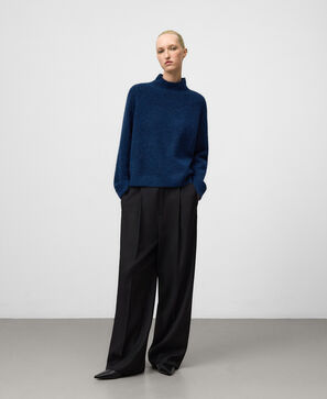 Jersey punto cuello chimenea mujer