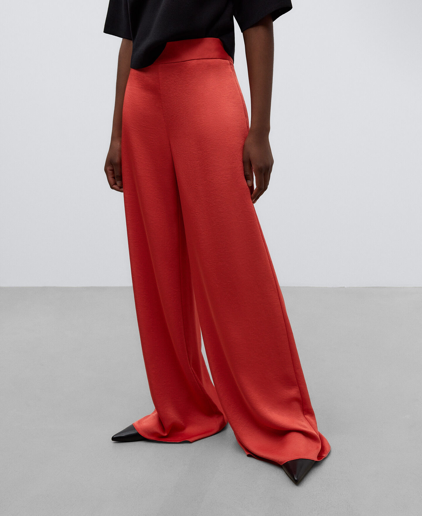 Wide leg 2025 polyester trousers