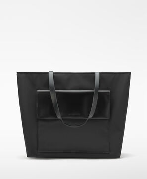 Large nylon horizontal shopper bag