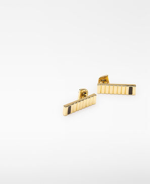 Lacquered grid earrings woman