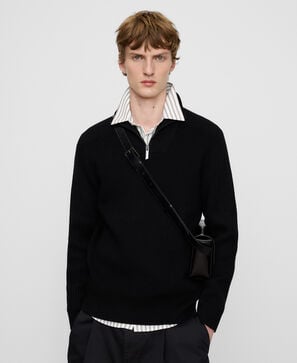 Organic cotton quarter-zip sweater