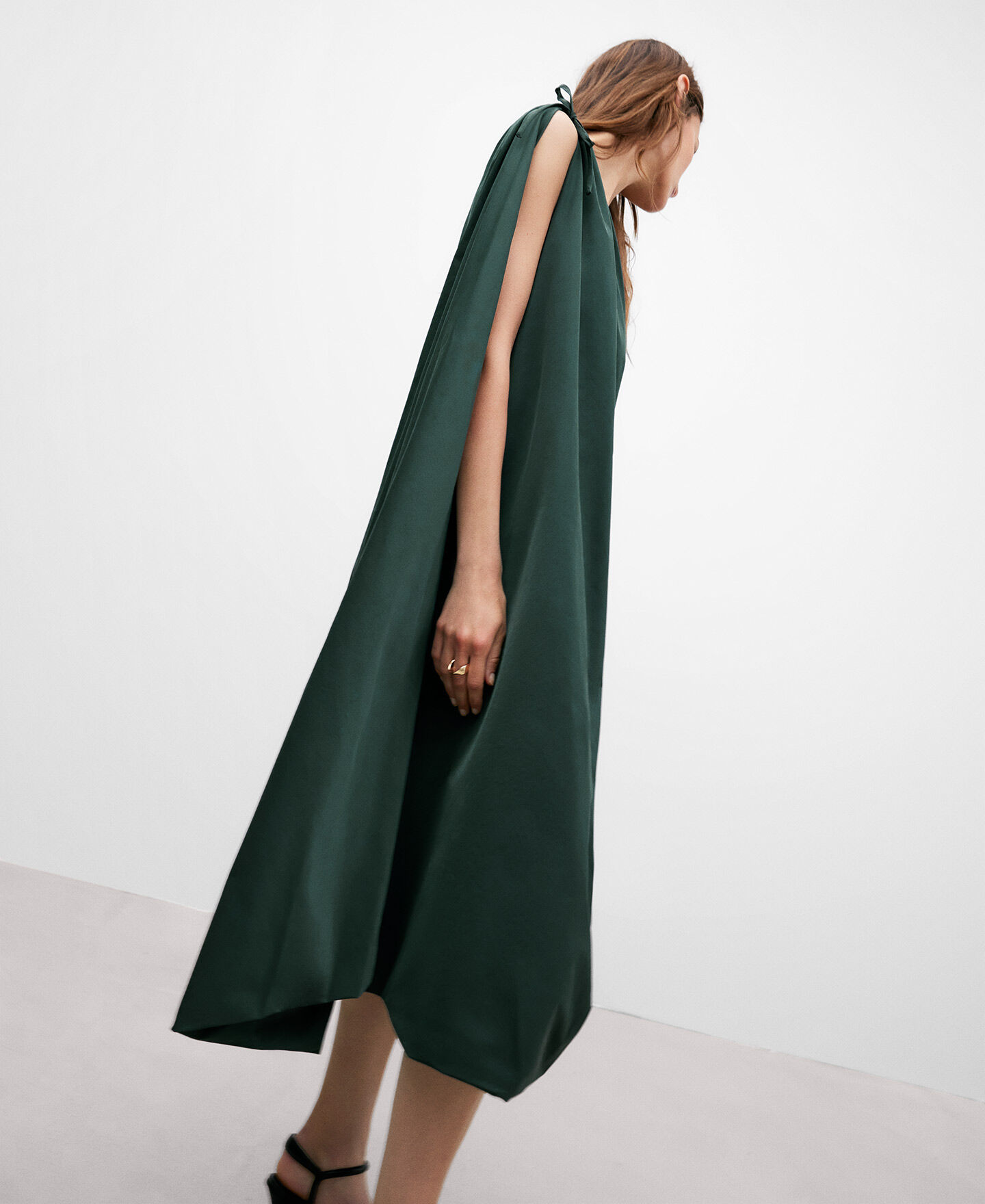 Vestido verde top adolfo dominguez