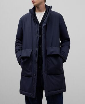 Abrigo acolchado azul marino hombre