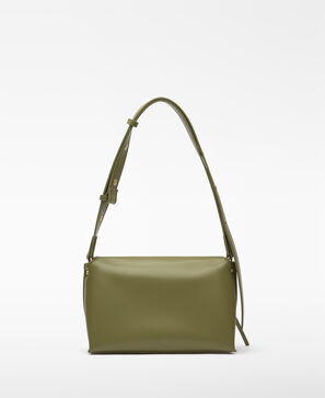 Leather-Non-Leather shoulder bag woman