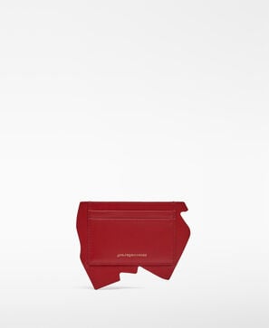 Tarjetero asim&eacute;trico piel