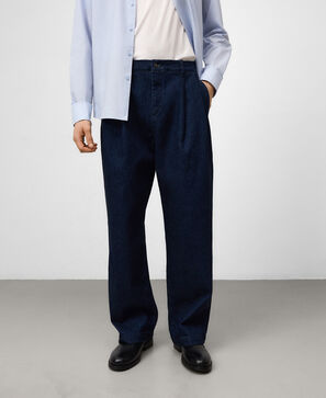 Pantalón chino denim algodón hombre