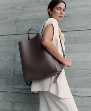 Mica leather backpack