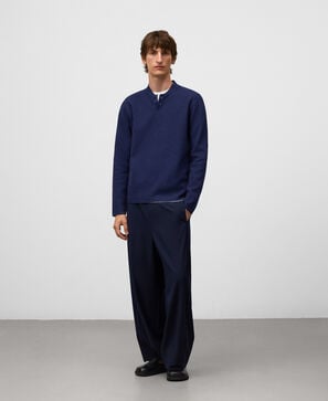 Polo com gola Mao em algodão orgânico para homem