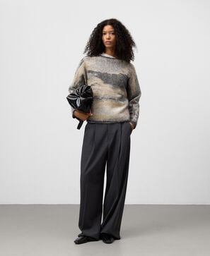 Pull dégradé en maille jacquard pour femme