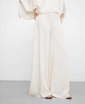 Satin palazzo trousers