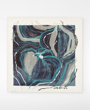 Grand foulard imprim&eacute; en soie