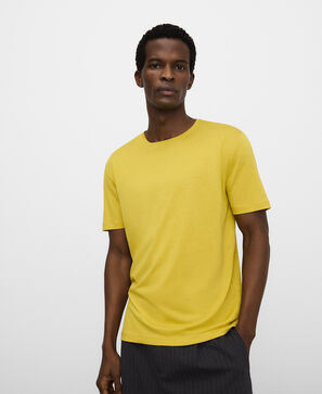 T-Shirt mit normaler Passform aus Lyocell und Baumwolle