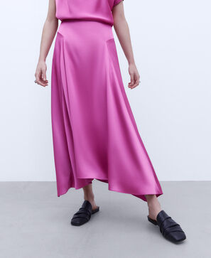 Midi skirt with godet