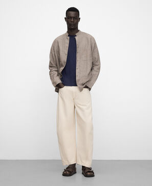 European linen regular fit T-shirt