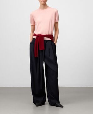 Merino wool short sleeve sweater