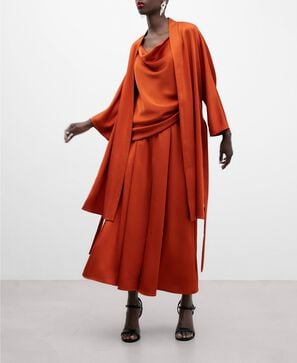 Dark orange long trousers