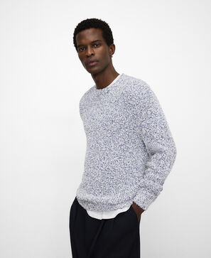 Melange texture knit sweater